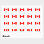 Gemaakt in Canada Ronde Sticker (Vel)