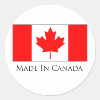 Gemaakt in Canada Ronde Sticker