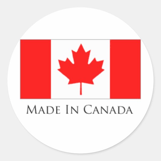 Gemaakt in Canada Ronde Sticker (Voorkant)