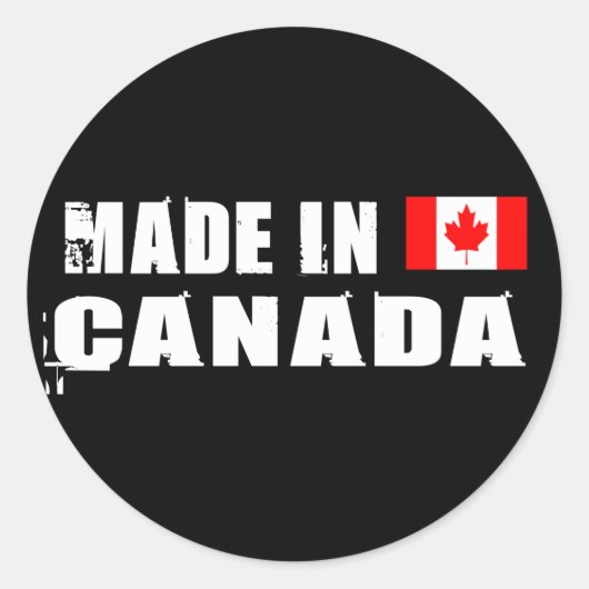 Gemaakt in Canada Ronde Sticker (Voorkant)