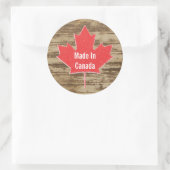 Gemaakt in Canada rustieke Sticker (Tas)