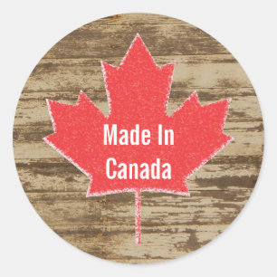 Gemaakt in Canada rustieke Sticker