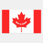 Gemaakt in Canada Stickers met Canadese vlag (Voorkant)