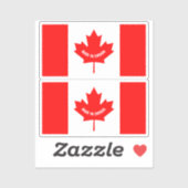 Gemaakt in Canada vinyl stickers met Canadese vlag (Vel)