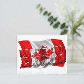 Gemaakt in Canada (vlag achtergrond) Briefkaart (Staand voorkant)