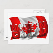 Gemaakt in Canada (vlag achtergrond) Briefkaart (Voorkant / Achterkant)
