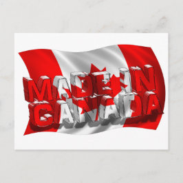 Gemaakt in Canada (vlag achtergrond) Briefkaart
