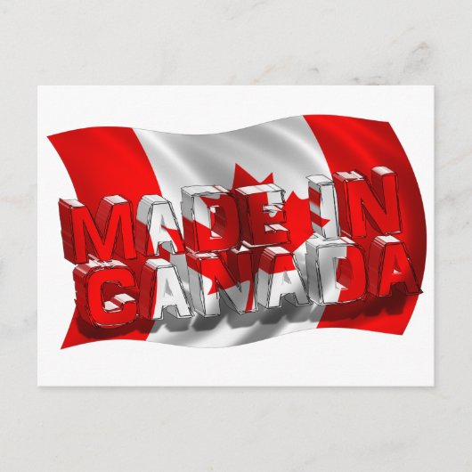 Gemaakt in Canada (vlag achtergrond) Briefkaart (Voorkant)