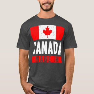 Gemaakt in Canada, vlag van Canada T-shirt