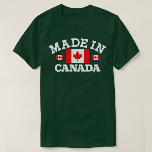 Gemaakt in Canadese vlag T-shirt (Design voorkant)