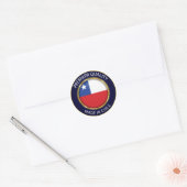 Gemaakt in Chili Vlag, eenvoudige Chileense kleure Ronde Sticker (Envelop)