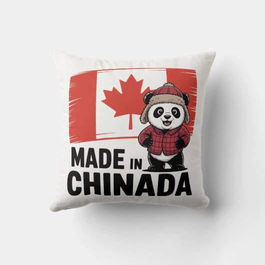 Gemaakt in China Panda - Chinees Canadees Kussen (Achterkant)