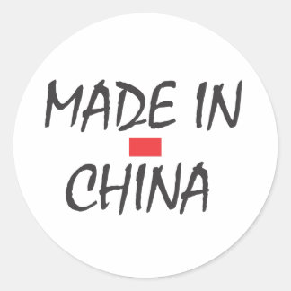 GEMAAKT IN CHINA RONDE STICKER