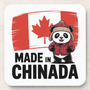 Gemaakt in Chinada Panda – Chinees-Canadees Bier Onderzetter