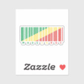 Gemaakt in Congo Barcode Vlag Sticker (Vel)