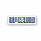 Gemaakt in Connecticut | Barcode Vlag Ontwerp Sticker (Voorkant)