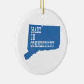 Gemaakt in Connecticut Keramisch Ornament (Rechts)