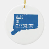 Gemaakt in Connecticut Keramisch Ornament (Voorkant)