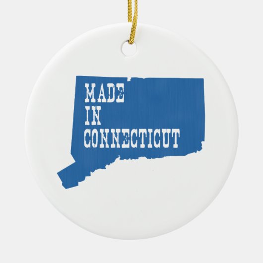 Gemaakt in Connecticut Keramisch Ornament (Voorkant)