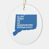 Gemaakt in Connecticut Keramisch Ornament (Links)