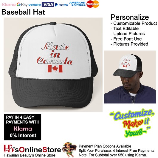 Gemaakt in de Canada Trucker Hat Trucker Pet