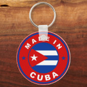 gemaakt in de cuba - ronde met de milieukeur voor sleutelhanger (Voorkant)