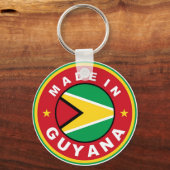 gemaakt in de guyana - ronde van de etikettering v sleutelhanger (Voorkant)