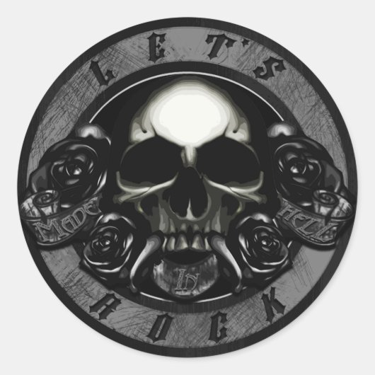 Gemaakt in de hel ronde sticker (Voorkant)