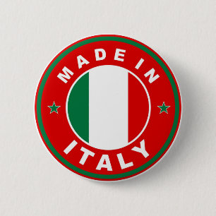 gemaakt in de italiaanse ronde van de label van he button 5,7 cm
