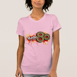Gemaakt in de jaren '80, dames met meerdere kleure t-shirt