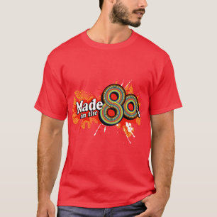 Gemaakt in de jaren 80 mannen veelkleurige logo t t-shirt