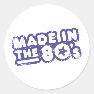 Gemaakt in de jaren '80 ronde sticker