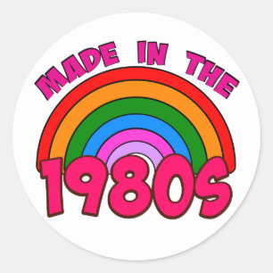 Gemaakt in de jaren 80 ronde sticker