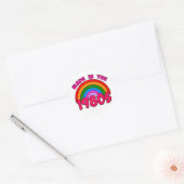 Gemaakt in de jaren 80 ronde sticker (Envelop)