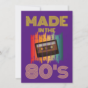 GEMAAKT IN DE JAREN 80 VINTAGE CASSETTEBAND KAART