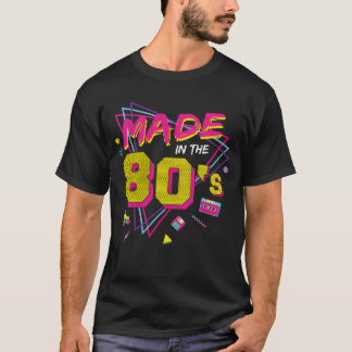 Gemaakt in de jaren 80 Vrouwen Mannen Retro Negent T-shirt