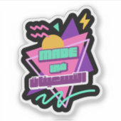 Gemaakt in de jaren 90 in Arabische retro Sticker (Voorkant)