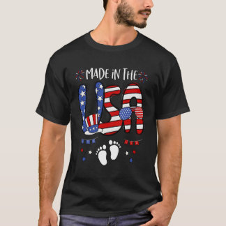 Gemaakt in de USA Patriottische Jurk 4 juli Pregna T-shirt