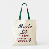 Gemaakt in de Verenigde Staten Natural & Dark Gree Tote Bag (Achterkant)