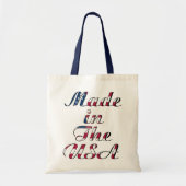Gemaakt in de Verenigde Staten Natural & Navy Budg Tote Bag (Voorkant)