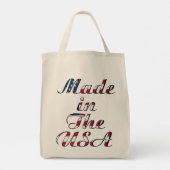 Gemaakt in de Verenigde Staten Natuurlijke & Beige Tote Bag (Achterkant)
