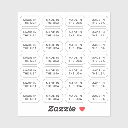 Gemaakt in de Verenigde Staten Stickers (Vel)