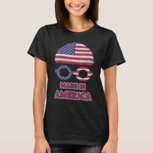 gemaakt in de Verenigde Staten van Amerika, Vlag V T-shirt