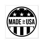 gemaakt in de Verenigde Staten van rubber Zelfinktende Stempel (Design)