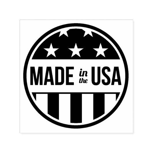 gemaakt in de Verenigde Staten van rubber Zelfinktende Stempel (Design)