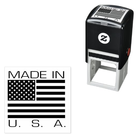 Gemaakt in de Verenigde Staten Zelfinktende Stempel (In situ)