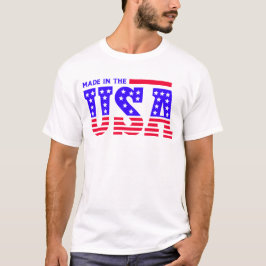 Gemaakt in de VS Amerikaanse TEKST T-shirt