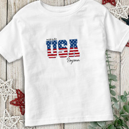 Gemaakt in de VS Amerikaanse vlag Patriottisch 4 j Kinder Shirts