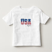 Gemaakt in de VS Amerikaanse vlag Patriottisch 4 j Kinder Shirts (Voorkant)