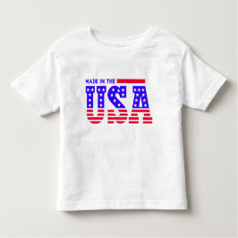 Gemaakt in de VS Amerikaanse vlag typografie Kinder Shirts